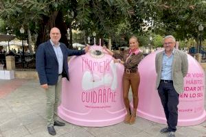 Alicante instala cuatro contenedores de vidrio rosa para ayudar en la lucha contra el cáncer de mama Alicante instala cuatro contenedores de vidrio rosa para ayudar en la lucha contra el cáncer de mama