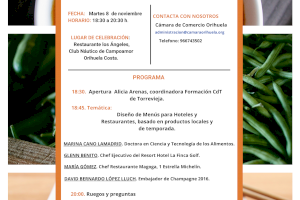 Cámara Orihuela organiza una Jornada de Turismo Gastronómico para hoteles y restaurantes centrada en el diseño de menús con producto local