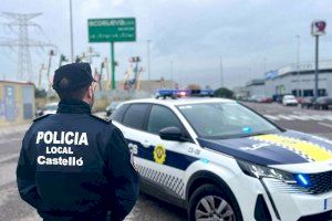 La policía en el lugar de la carrera