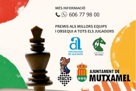 Mutxamel acoge el sábado 17 un campeonato nacional de ajedrez sub-8