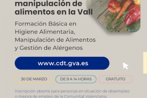 El Ayuntamiento de la Vall d’Uixó ofrece un curso gratuito para obtener el carnet de manipulación de alimentos - (foto 2)