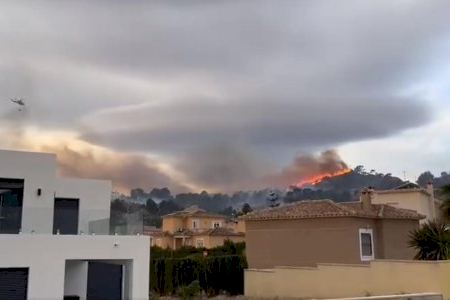 VIDEO | El fuerte viento impide controlar el incendio forestal de Aigües (Alicante)