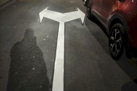 Repintat de la senyalització horitzontal de Sedaví