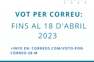 L'Ajuntament de Crevillent informa que es pot sol·licitar el vot per correu fins al 18 de maig