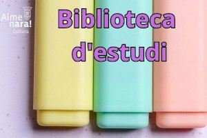 Almenara amplia l'horari de la Biblioteca Joan Fuster per a convertir-se en aula d'estudi durant el període d'exàmens Almenara amplia l'horari de la Biblioteca Joan Fuster per a convertir-se en aula d'estudi durant el període d'exàmens