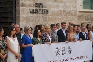 Vox es despenja de la pancarta en el primer minut de silenci enfront de Les Corts per un crim masclista