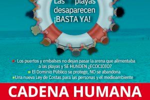 Sagunto y Canet d’en Berenguer se suman a la cadena humana en protesta por el abandono de la costa