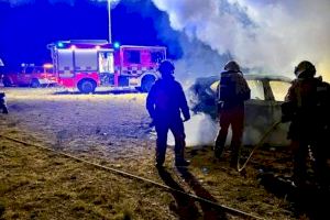 Crema un vehicle en l'A35 a Moixent prop d'una zona forestal - (foto 3)