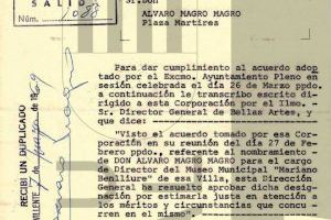 El document del mes d´agost de l´Arxiu Municipal «Clara Campoamor» homenajta el centenari del naixement d´Álvaro Magro Magro - (foto 3) El document del mes d´agost de l´Arxiu Municipal «Clara Campoamor» homenajta el centenari del naixement d´Álvaro Magro Magro - (foto 3)