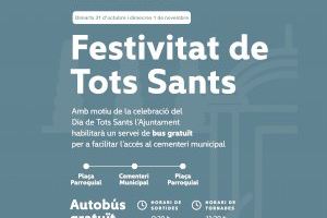 L’Ajuntament habilitarà busos gratuïts per accedir al cementeri amb motiu de la celebració del Dia de Tots Sants