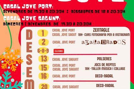 Esplai Tardeo Jove y Ludi Esplai Tardeo, dos espacios para que la juventud del municipio aprenda y se entretenga durante la Navidad