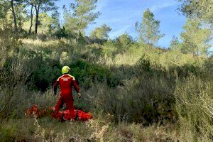 Rescatan en helicóptero a un ciclista herido en Borriol