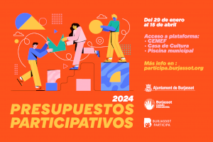 Comienza el lunes 29 de enero la consulta pública de los Presupuestos Participativos 2024 de Burjassot Comienza el lunes 29 de enero la consulta pública de los Presupuestos Participativos 2024 de Burjassot