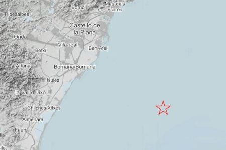 Se registra un terremoto frente a la costa de Burriana y Almassora Se registra un terremoto frente a la costa de Burriana y Almassora