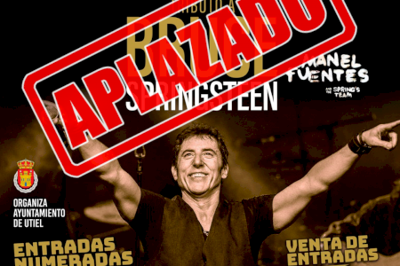 Aplazado el tributo a Bruce Springsteen de Manel Fuentes en Utiel por enfermedad del artista