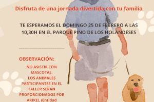 San Vicente del Raspeig organiza el primer taller con perros adiestrados con técnicas para mejorar la socialización entre personas mayores