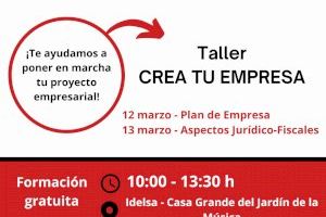 Idelsa y Jovempa ofrecen el ciclo de talleres ‘Crea tu empresa’ para ayudar a los jóvenes de Elda a poner en marcha una idea de negocio
