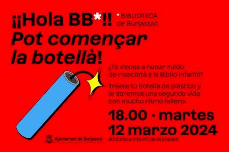 Una divertida botellà protagoniza las Fallas en la Biblioteca Infantil de Burjassot