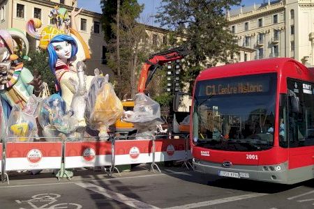 EMT València concentra bona part dels seus reforços de Falles en els grans esdeveniments de la Setmana Fallera
