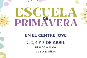 Joventut presenta l'Escola de Primavera per a les vacacions de Setmana Santa