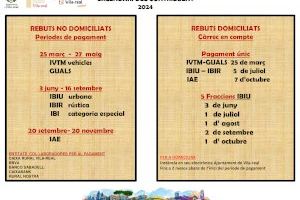 Vila-real publica el calendario fiscal de 2024 para facilitar el pago de impuestos a la ciudadanía
