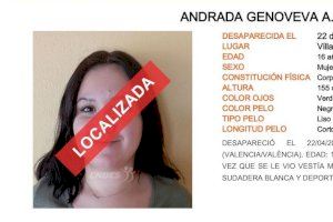 Localitzada la menor desapareguda a Villar del Arzobispo