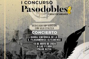 Los ganadores del I Concurso de Pasodobles de la Fundació Sanganxa se elegirán en Altea
