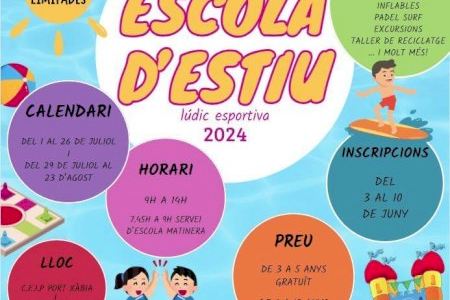Deportes y Juventud preparan l’Escola d’Estiu de Xàbia