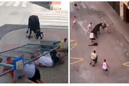 VIDEO | Doble susto en los bous al carrer de Sagunto