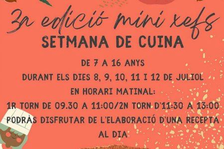 L'Aula de Cuina posa en marxa la tercera edició del curs Mini Xefs