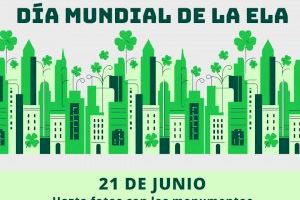 El Ayuntamiento de Utiel se adhiere a la campaña “Luz por la ELA”  y esta noche ilumina la fachada de color verde