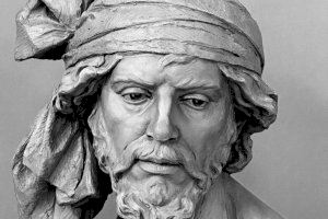 Presentan el busto en barro de la futura imagen de Simón de Cirine para el misterio de la Hermandad de Pasión y Merced de Elche