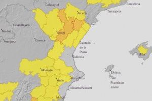 Mapa d'avisos per a este divendres: tota Castelló per tempestes i l'interior d'Alacant i València per calor Mapa d'avisos per a este divendres: tota Castelló per tempestes i l'interior d'Alacant i València per calor
