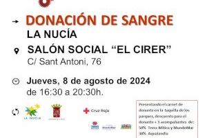 El Salón Social El Cirer acoge esta tarde la décima captación de sangre en La Nucía