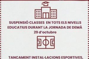 Alzira suspende sus clases debido a la DANA