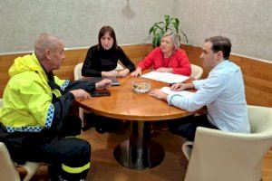 Els efectius de la Policia Local es traslladen amb un dron fins a Aldaia
