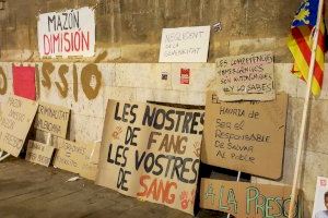 VÍDEO | Moments de tensió: càrregues policials i pintades en el Palau de la Generalitat i de l'Ajuntament de València - (foto 3)