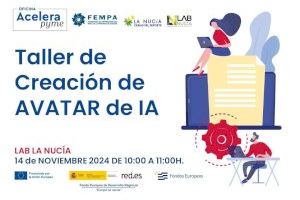 Taller de creación de Avatar de Inteligencia Artificial, este jueves en Lab_Nucia