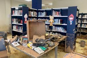 Cultura posa en marxa un pla per recuperar la Biblioteca Municipal de la Torre, molt danyada per la DANA