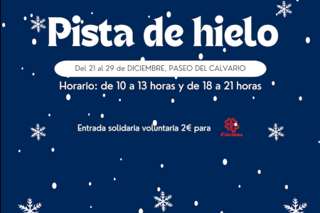 Una pista de hielo sintético en el Paseo del Calvario, la actividad de Educación y Deportes para ofrecer un plan deportivo y de ocio