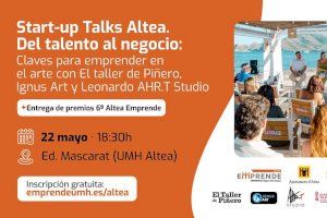 El Parque Científico de la UMH y el Ayuntamiento de Altea organizan una jornada sobre claves para emprender en el sector del Arte