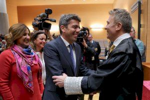 Carlos Mazón asiste a la toma de posesión de Manuel Baeza como presidente del Tribunal Superior de Justicia de la Comunitat Valenciana