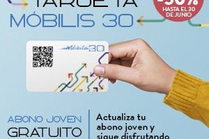 La tarjeta joven gratuita se actualiza en la Móbilis30 y unifica por primera vez todo el transporte autonómico en un solo soporte