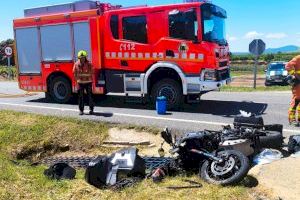 Un camión arrolla a un motorista en Utiel