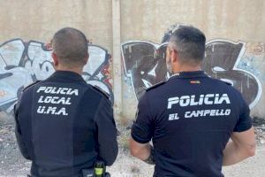 Ni menor ni ingenuo: grafitea, reincide y ahora se enfrenta a una cascada de multas en El Campello