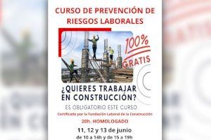 Juventud organiza un curso de Prevención de Riesgos Laborales en Benidorm