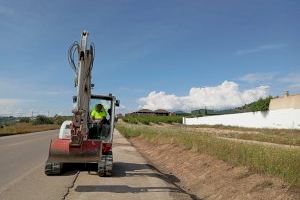 Llíria inicia les obres de millora en la carretera de Vilamarxant (CV-3706)