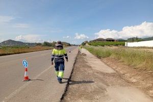 Llíria comienza la reparación de la carretera de Vilamarxant con la ayuda de la Diputació