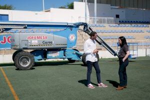 El Ayuntamiento inicia el cambio de los focos del Estadio Municipal “Enrique Miralles” a iluminación LED
