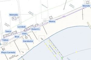 Mapa dels xiringuitos de Borriana 2025